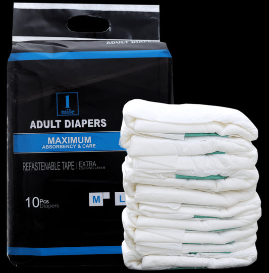 1Mile Adult Diaper XL
packet of 10 diapers