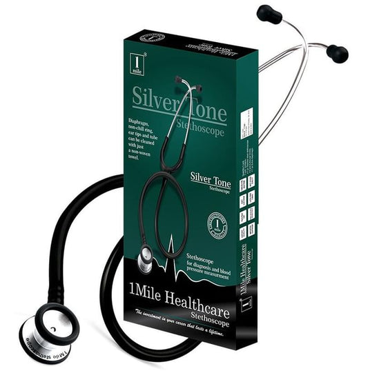 1Mile Healthcare Silver Tone Stethoscope
box of 1 Unit