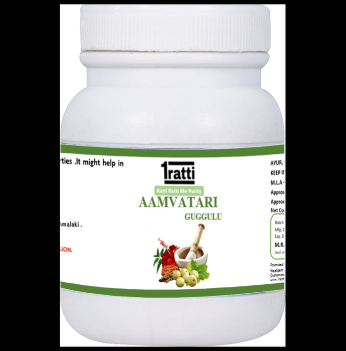 1ratti Aamvatari Guggulu Tablet
jar of 250 tablets