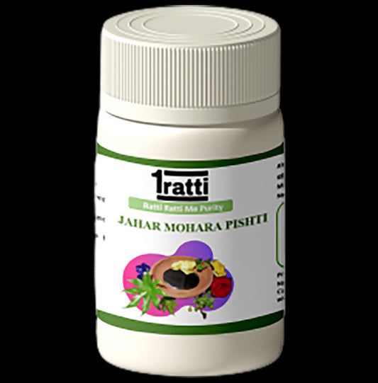 1ratti Jahar Mohra Pishti
bottle of 60 tablets