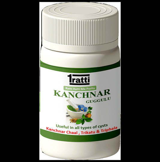 1ratti Kanchnar Guggulu
bottle of 60 tablets