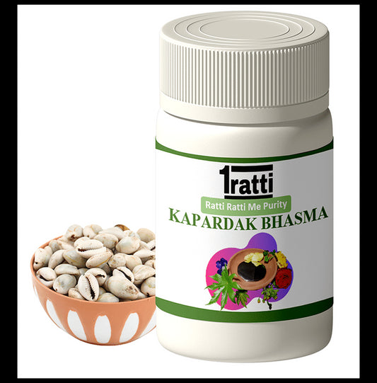 1ratti Kapardak Bhasma
bottle of 10 gm Bhasma