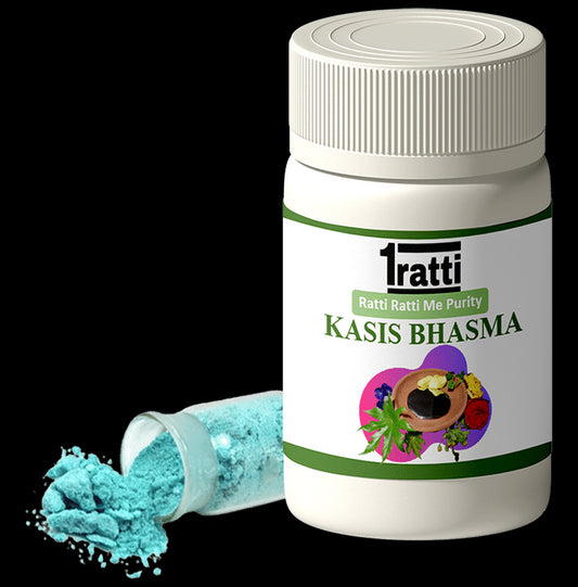 1ratti Kasis Bhasma
bottle of 10 gm Bhasma