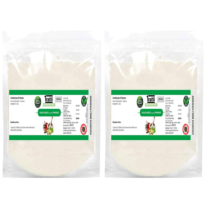 1ratti Kounch Beej (Safed) Powder (1000gm Each)
combo pack of 2 Packs