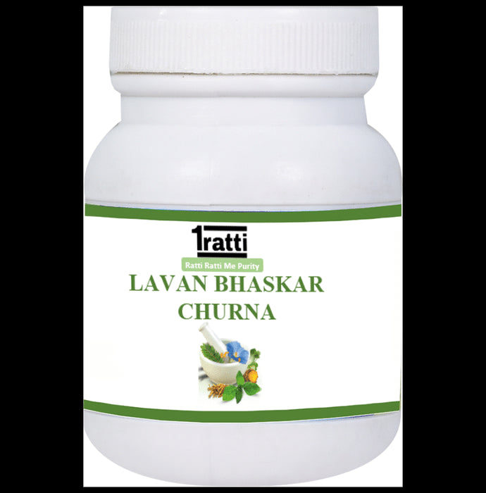 1ratti Lavan Bhaskar Churna
bottle of 100 gm Churna