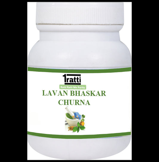 1ratti Lavan Bhaskar Churna
bottle of 100 gm Churna