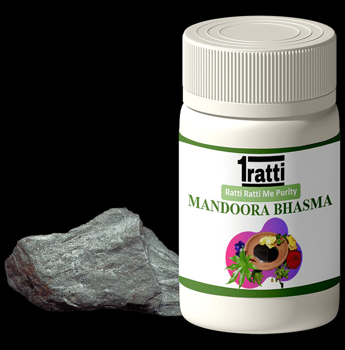 1ratti Mandoora Bhasma
bottle of 10 gm Bhasma