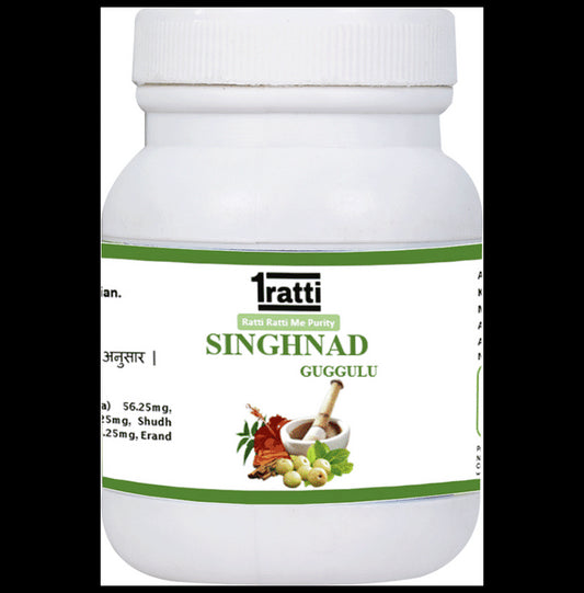 1ratti Singhnad Guggulu
bottle of 250 tablets