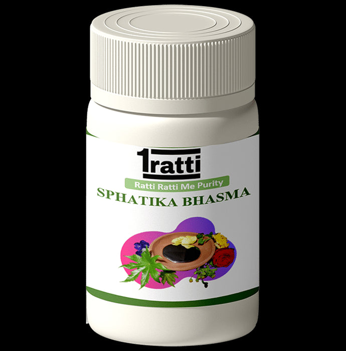 1ratti Sphatika Bhasma
bottle of 30 gm Bhasma