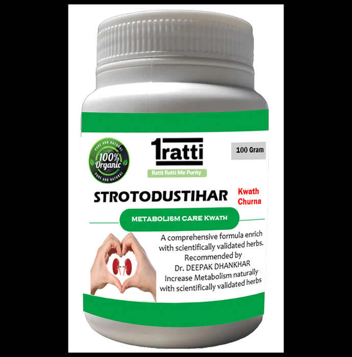 1ratti Strotodushtihar Kwath Churna (200gm Each)
combo pack of 2 bottles