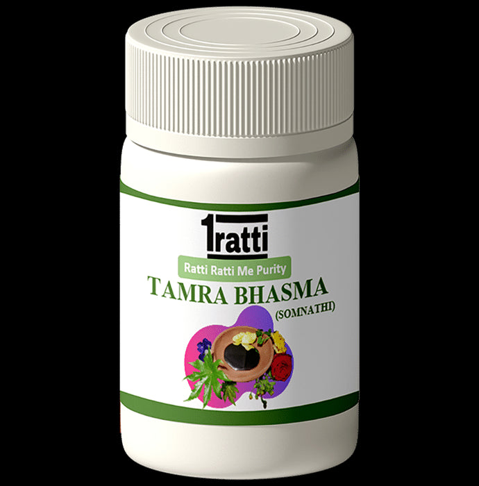 1ratti Tamra Bhasma (Somnathi)
bottle of 10 gm Bhasma