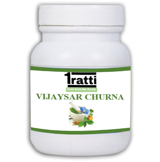 1ratti Vijaysar Churna
bottle of 100 gm Churna