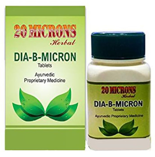 20 Microns Herbal Dia-B-Micron Tablet
bottle of 60 tablets
