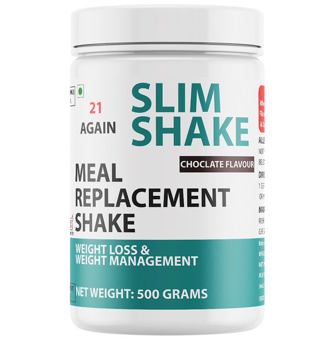 21 Again Slim Shake Meal Replacement Powder Chocolate
jar of 500 gm Powder