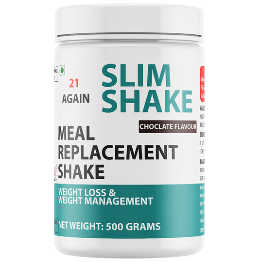 21 Again Slim Shake Meal Replacement Powder Chocolate
jar of 500 gm Powder