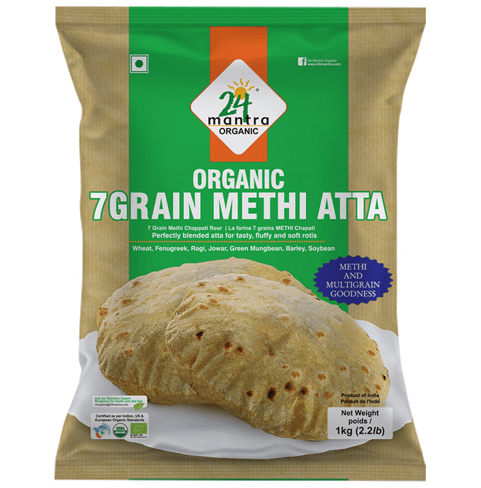 24 Mantra Organic 7Grain Methi Atta
packet of 1 kg Flour