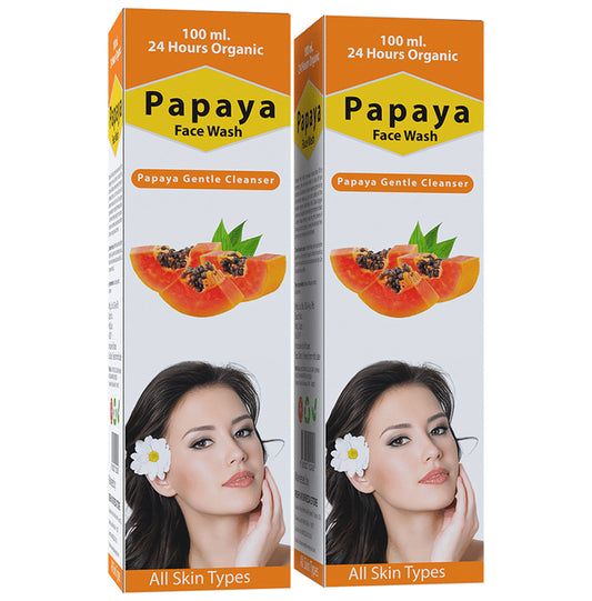 24 Hours Organic Papaya Face Wash (100ml Each)
combo pack of 2 Packs