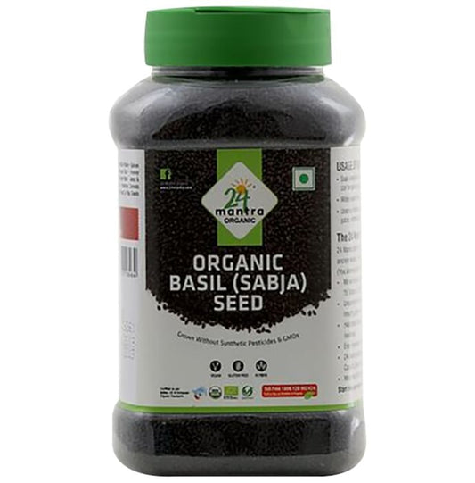 24 Mantra Organic Basil (Sabja) Seeds
bottle of 350 gm Seeds
