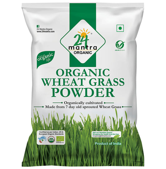 24 Mantra Organic Wheat Grass Powder
packet of 100 gm Powder