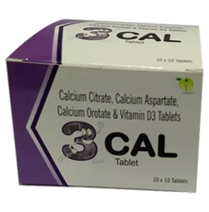 3 Cal Tablet
strip of 10 tablets