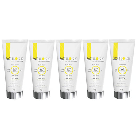 360° Block Sunscreen Gel (50gm Each) SPF 50+
combo pack of 5 Tubes