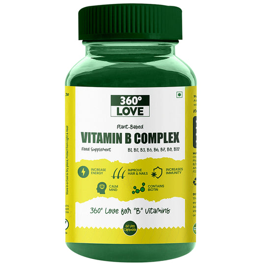 360° Love Vitamin B Complex Veg Capsule
bottle of 60 vegicaps