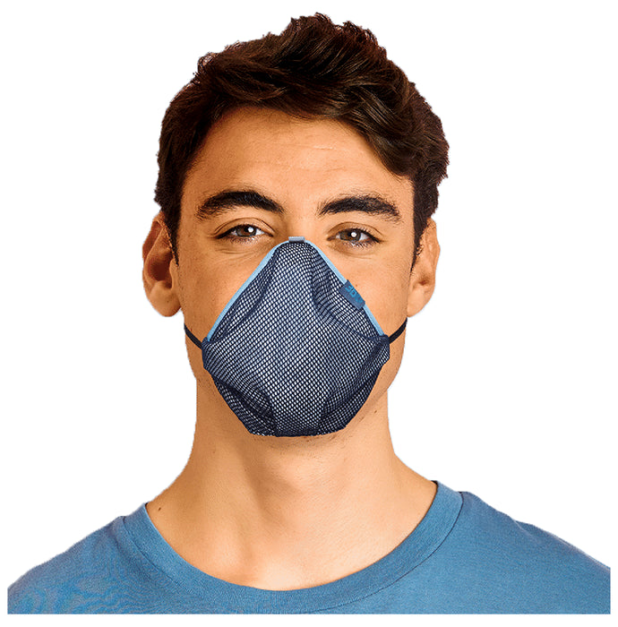 3bo XL Deltoid Turbo Face Mask in Navy Mesh with Blue, Grey & Navy Binding
box of 3 masks