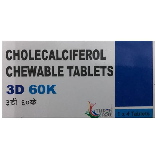 3D 60K Chewable Tablet
strip of 4 Chewable Tablets