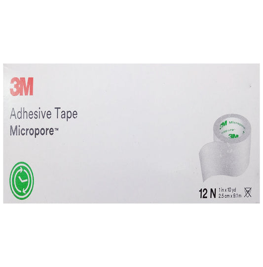 3M 1530-1 Micropore Hypoallergenic Surgical Tape 2.5cm
box of 12 tapes