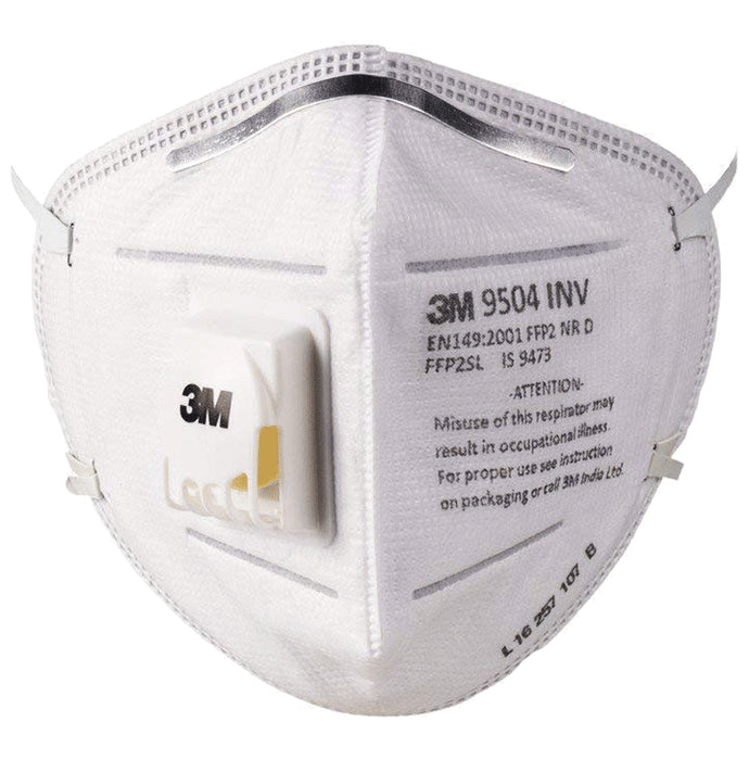 3M 9504 INV P P2 Respirator Mask White
packet of 25 masks