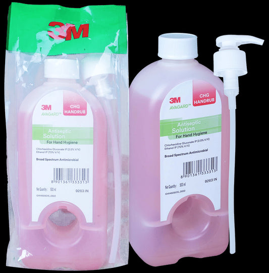 3M Avagard CHG Handrub Hand Sanitizer Antiseptic Solution
bottle of 500 ml Sanitizer