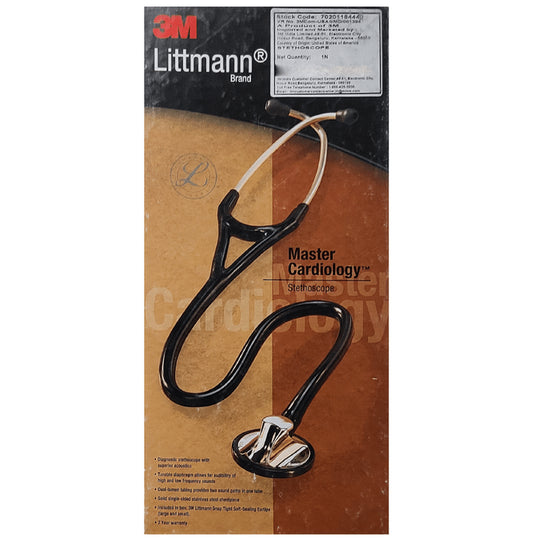 3M Littmann 2160 Master Cardiology Stethoscope, Black Tube, 27 Inch
box of 1 Unit