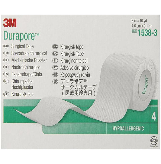 3M Durapore Tape 1538-3, 3 inch x 10 yard
box of 4 tapes