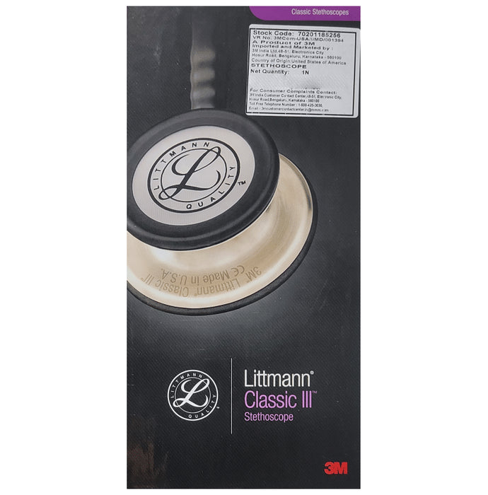3M Littmann 5622 Classic III Stethoscope, Navy Blue Tube, 27 inch
box of 1 Unit