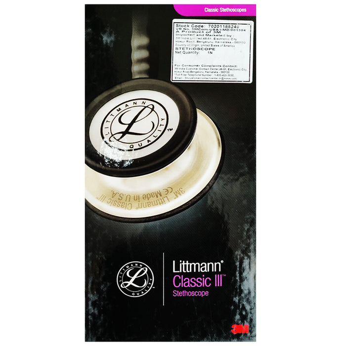3M Littmann Classic III Stethoscope, Gray Tube, 27 inch, 5621
box of 1 Unit