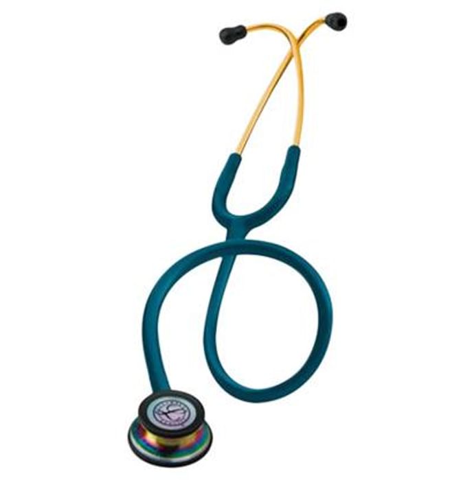 3M Littmann Classic III Stethoscope, Rainbow-Finish, Caribbean Blue Tube, 27 inch, 5807
box of 1 Unit