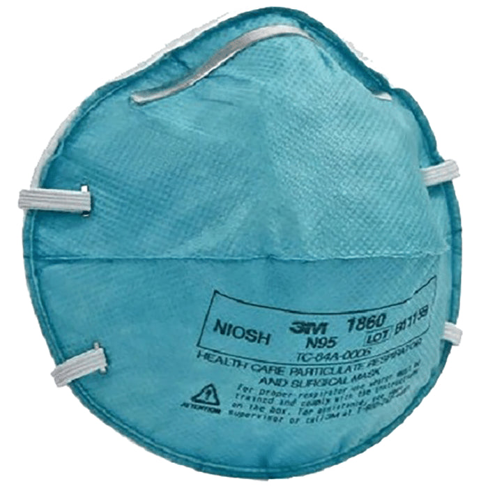 3M N95 1860 Health Care Particulate Respirator & Surgical Mask Teal Blue
packet of 20 masks