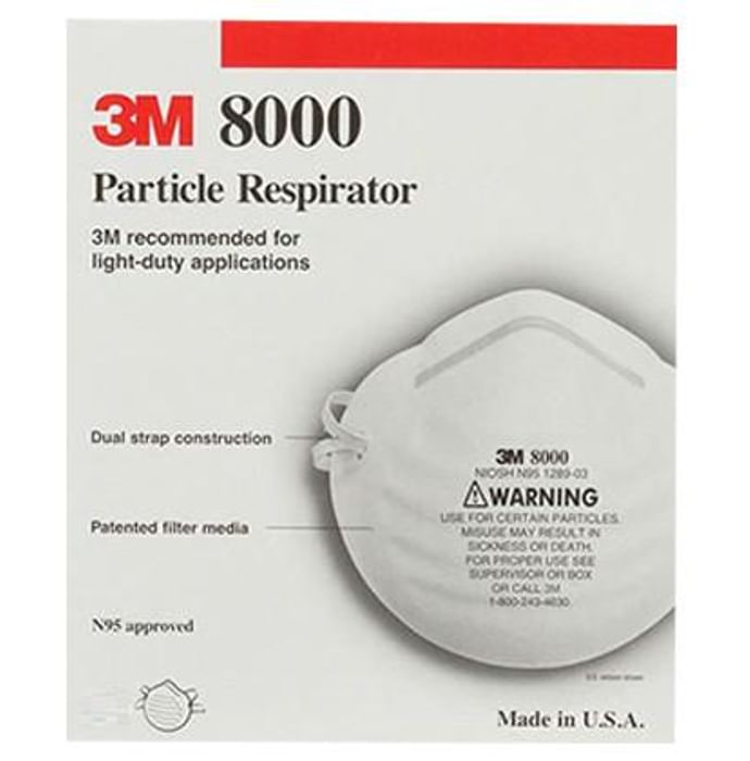 3M N95 8000 Particle Respirator Mask
packet of 1 Mask