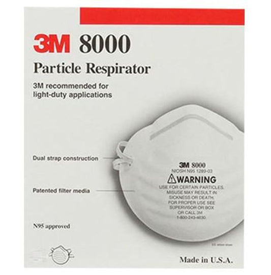 3M N95 8000 Particle Respirator Mask
packet of 1 Mask
