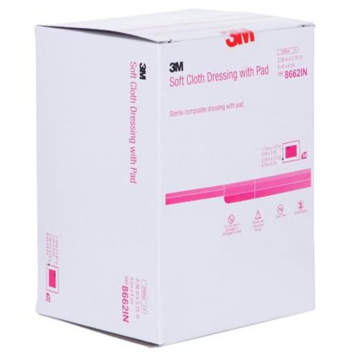 3M Soft Cloth Dressing with Pad 8662A
packet of 50 pad for dressing