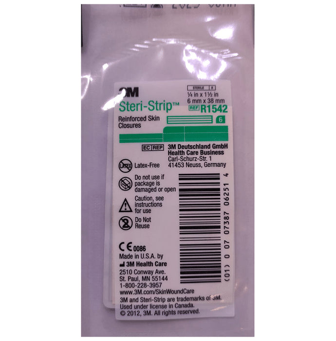 3M Steri-Strip Reinforced Skin Closures R1542
packet of 1 Strip