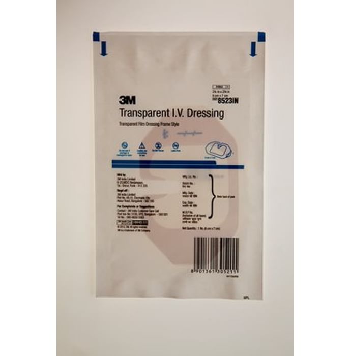 3M Tegaderm 8523IN Transparent IV Dressing
packet of 100 films
