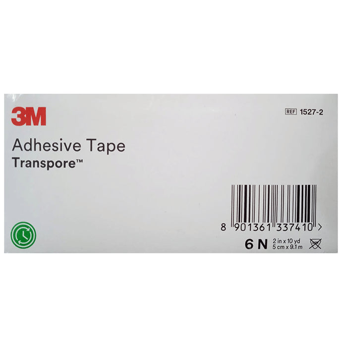 3M Transpore 1527-2, 2 inch x 10 yard
box of 6 tapes