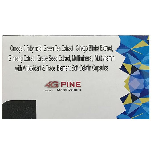 4G Pine Softgel Capsule
strip of 10 soft gelatin capsules