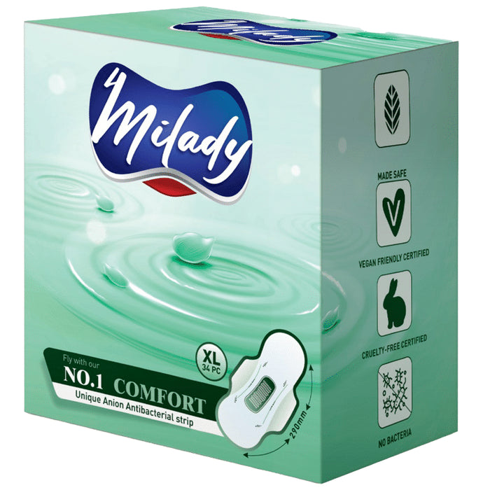 4Milady Comfort Sanitary Pads (34 Each) XL
packet of 1 Box