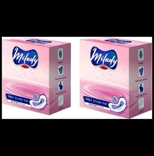 4Milady Freshly Soft Day & Night Protection Sanitary Pads (34 Each)
combo pack of 2 boxes