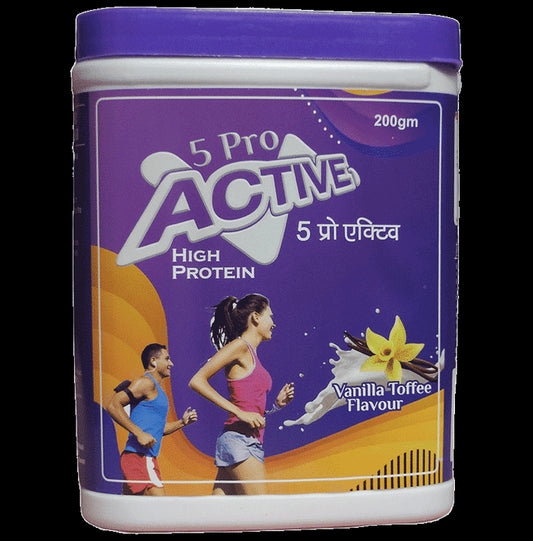 5 Pro Active Protein Powder Vanilla Toffee
jar of 200 gm Powder