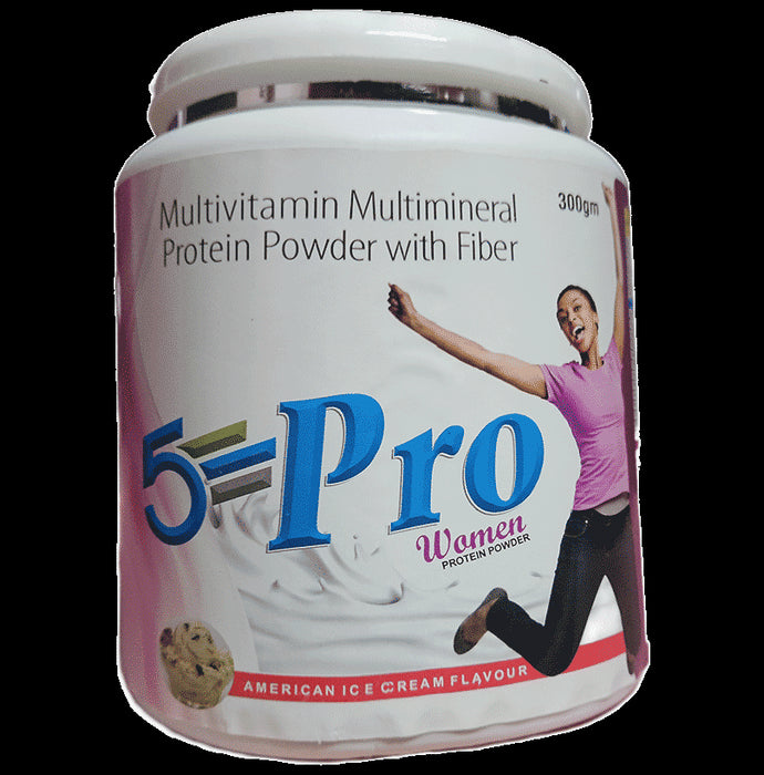 5 Pro Women's Protein Powder American Ice Cream
jar of 300 gm Powder