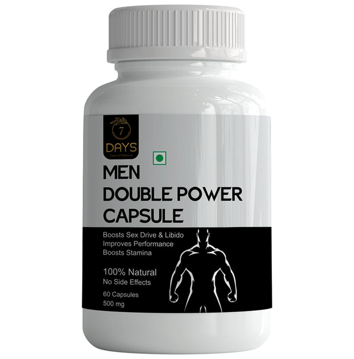 7Days 100% Natural Double Power for Men 500mg Capsule
bottle of 60 capsules