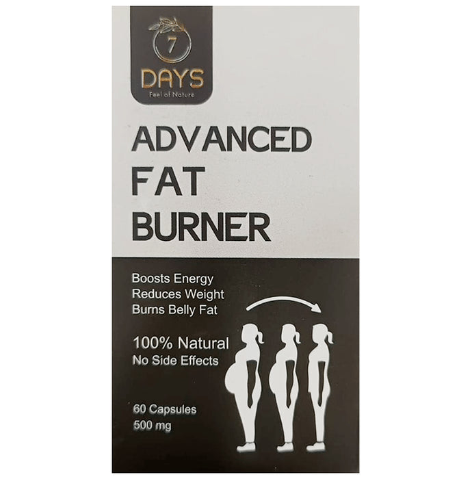 7Days 100% Safe & Natural Fat Burner 500mg Capsule
bottle of 60 capsules